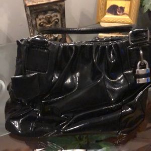 Worthington black vinyl purse.
